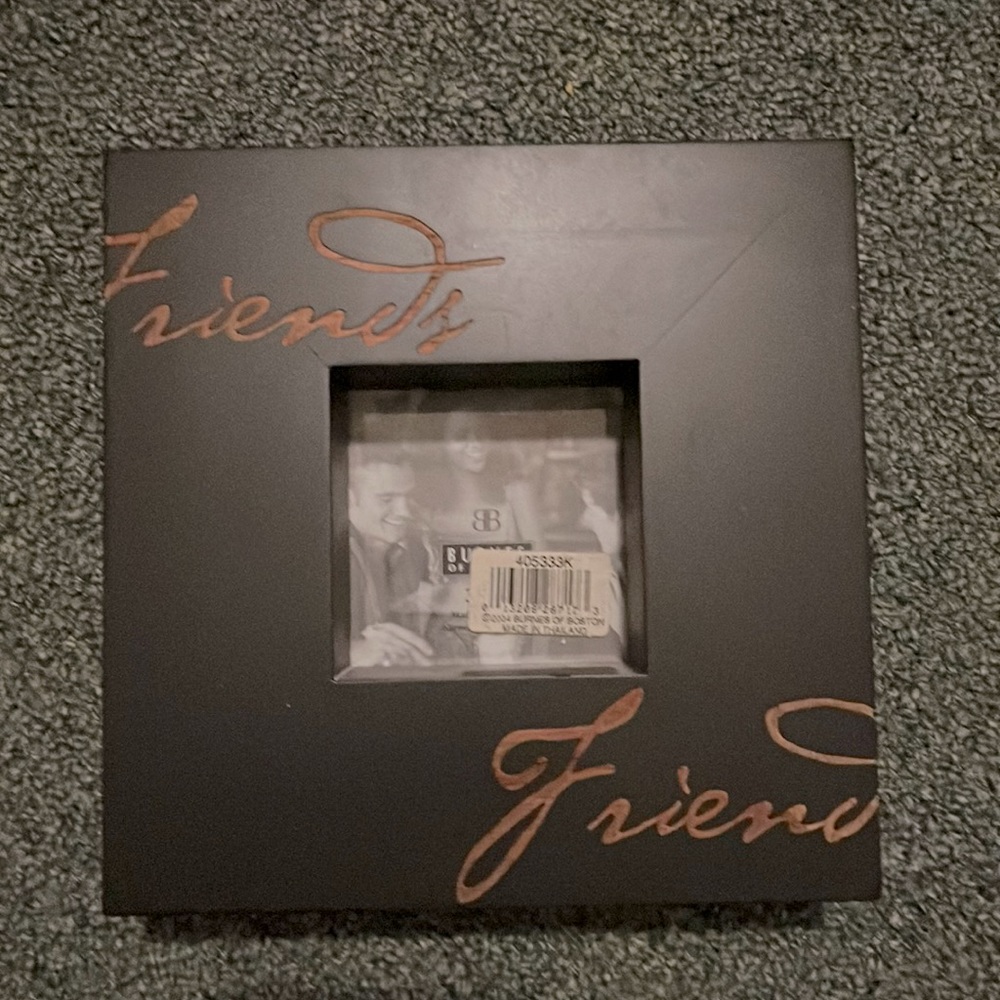 Burns Of Boston thick frame that says friends on the front black never used